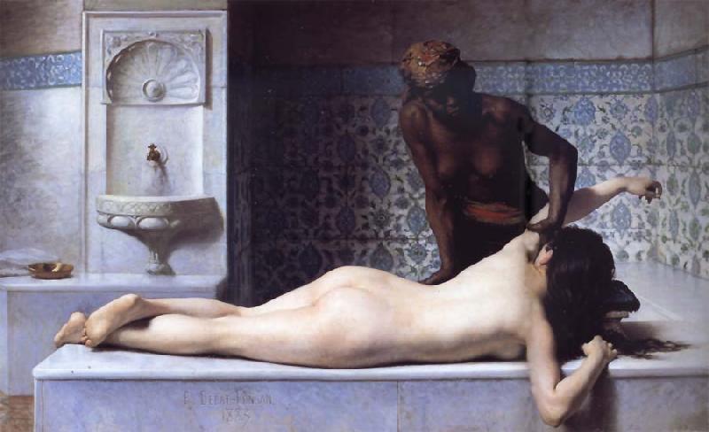 Edouard Debat Ponsan The Massage Scene from the Turkish Baths Germany oil painting art